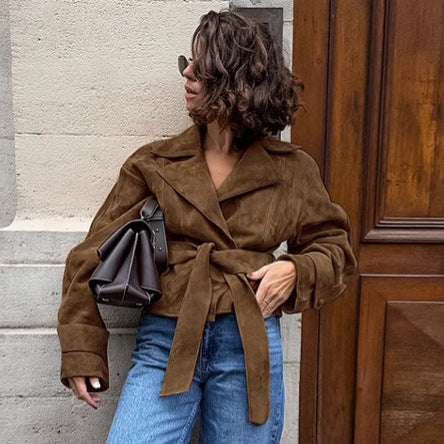 Brushed Velvet Coat