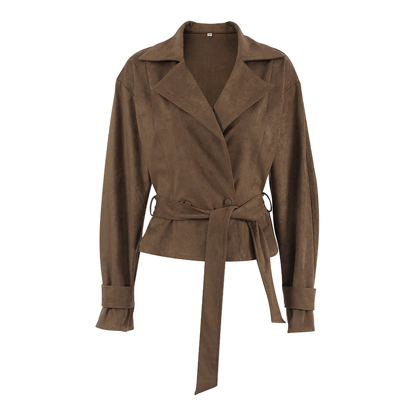 Brushed Velvet Coat