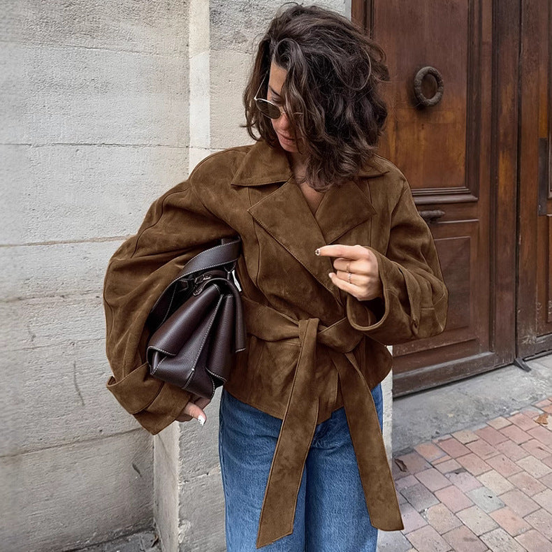 Brushed Velvet Coat
